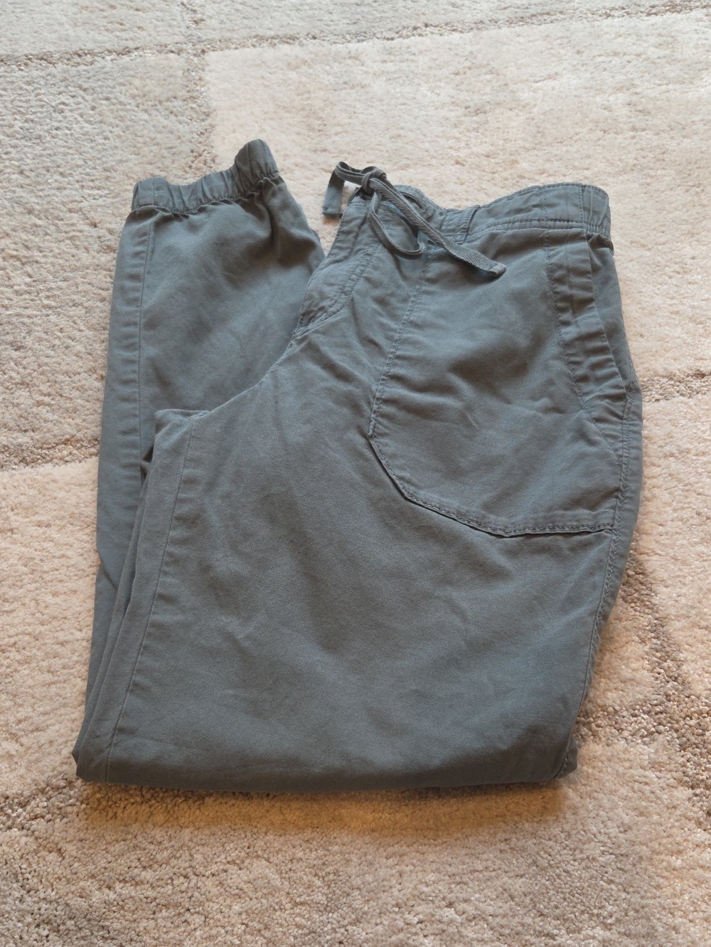 Sonoma Womens Drawstring Joggers in Slate Gray